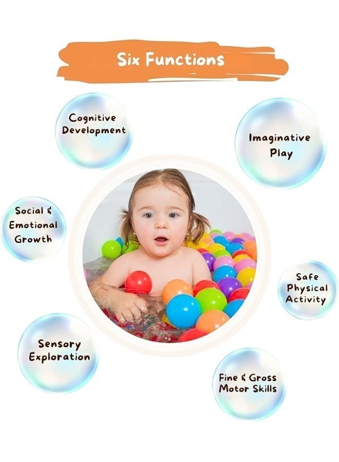 VIO 50 PCS 6.5CM Colorful Soft Plastic Ocean Ball Pit Balls for Kids Play Tent Play Area Playpen Pool Parties Indoor Outdoor Ball Pit Non Toxic Party Decoration Kids Gift Sensory Development Activity Toy - Image 3