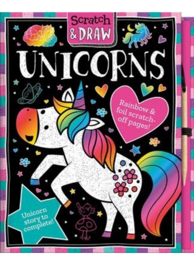 Scratch and Draw Unicorns - Hardback