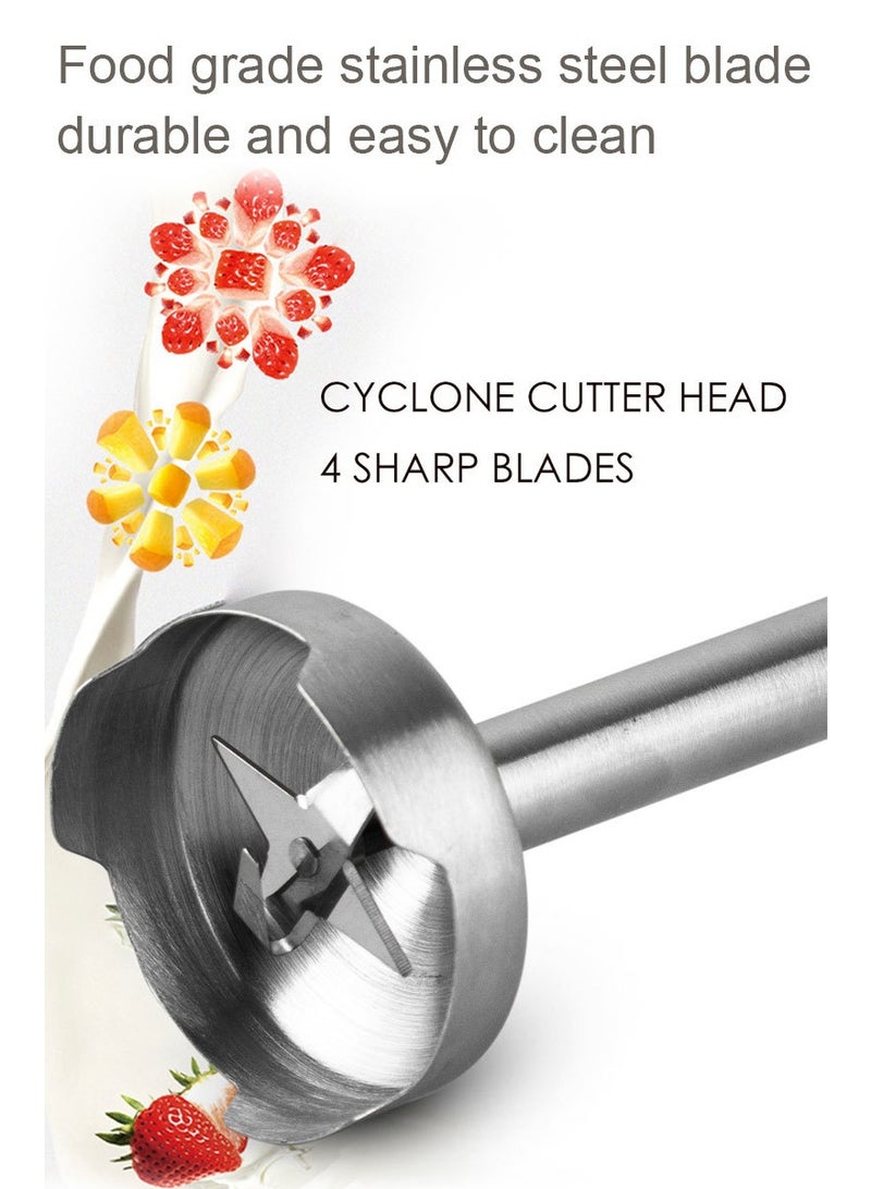 sokany 4 in 1 Hand Blender,  Electric Hand Blender, Portable Electric Mixer, 500ml Chopper Bowl, 700ml Plastic Jar and Blending Wand,Stainless Steel Blades,600 SK-02012,Grey - Image 5