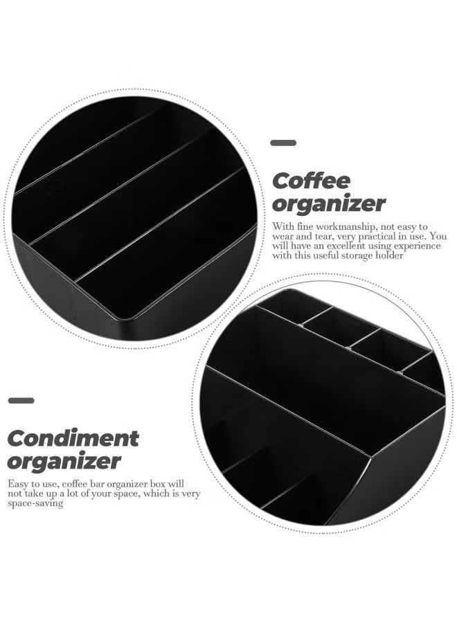 Beauenty Coffee Station Organizer for Counter Coffee Bar Accessories Storage Multi Function Straw Rack Storage Box - Image 5