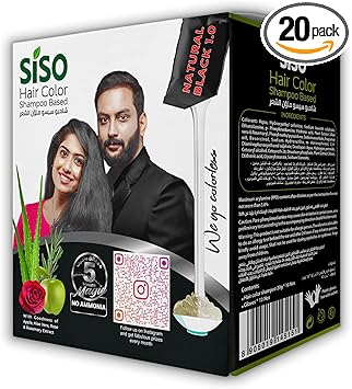 Siso Hair Color Shampoo Only 5 Minutes 15ml Pack of 20 - Image 1