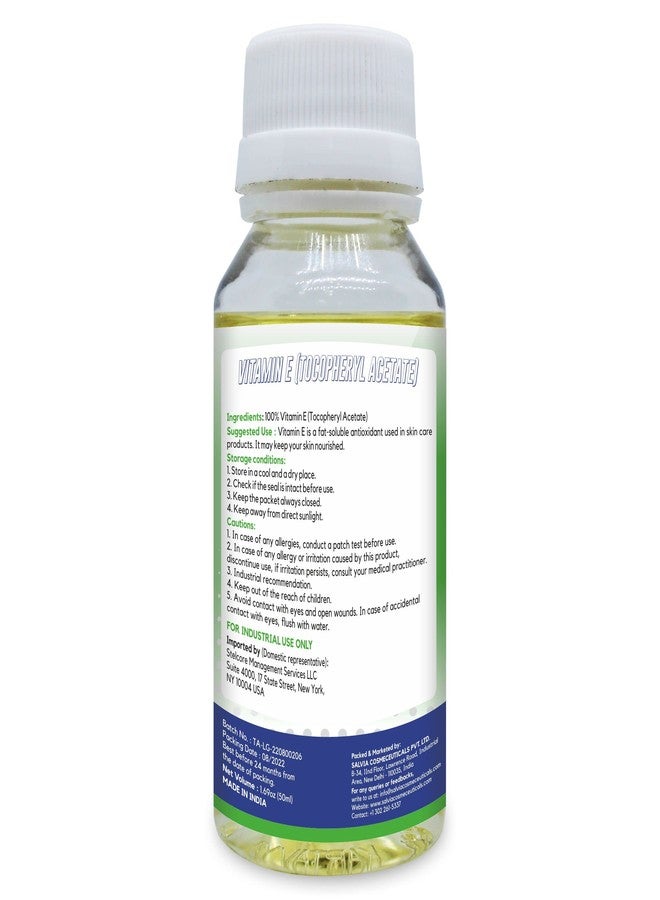 MYOC Tocopherol Acetate Vitamin E Pure Pale Yellow Cosmetic Grade Raw Material for DIY Creams Soaps Lotion Shampoo & Serum, Moisturizes & Nourishes skin - 50 ml - Image 2