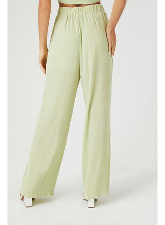 FOREVER 21 Lettuce-Edge Wide-Leg Pants - Image 5
