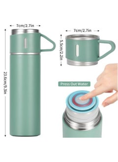 Generic Original 500ml Thermos Mug with 3 Cups, Thermal Bottle, Vacuum Insulated Tea Coffee Thermos 304 Stainless Steel Travel Mug for Hot and Cold Drinks, Perfect for Kids and Babies. Leakproof Design and Great Gift for Outdoor, Office, Home, Sports - Coffee Mug Cappuccino Tea - Car Seat Mug - Coffee Mug - Double Wall Stainless Steel Insulated - Vacuum Insulated Stainless Steel Double Wall Thermal Cup for Tea Coffee Travel - Thermos Set with 3 Cups - Stainless Steel Vacuum Insulated Water Bottle - Insulated Flask Set with 3 Cups  - Image 5