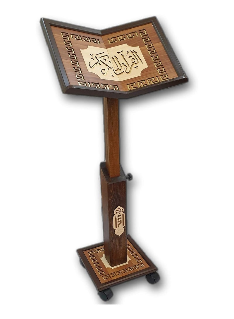 ريبنيو حامل مصحف تركي خشبي محفور بالليزر عالي الجودة حجم كبير 006 - Image 1