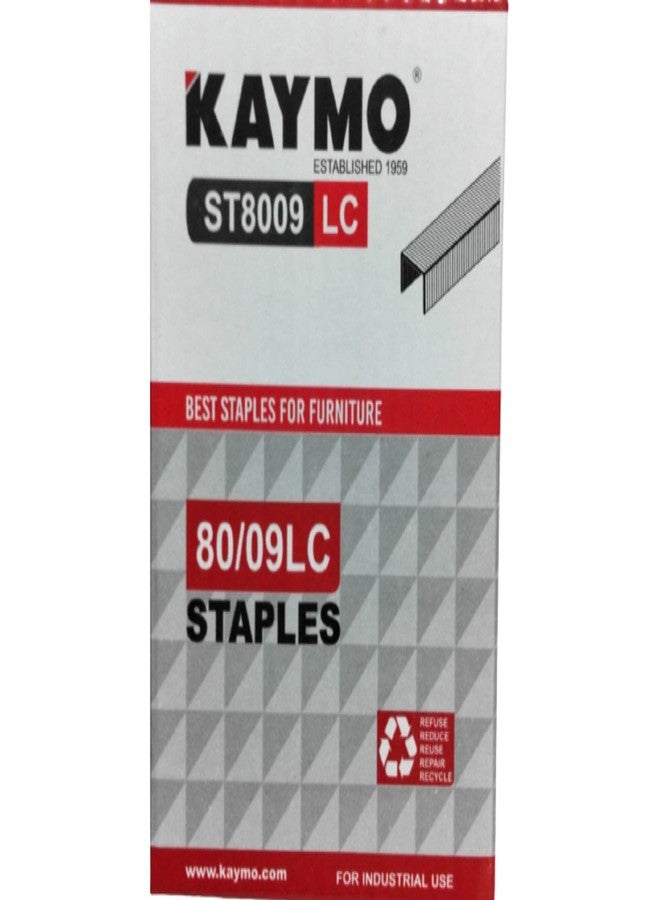Kaymo ST8009LC 9mm 80 Series Industrial Staples (7,500 Pins) | Heavy-Duty Steel Fasteners for Furniture, Woodwork, Packaging & General Construction | Compatible with Kaymo 80 Series Staplers - Image 2