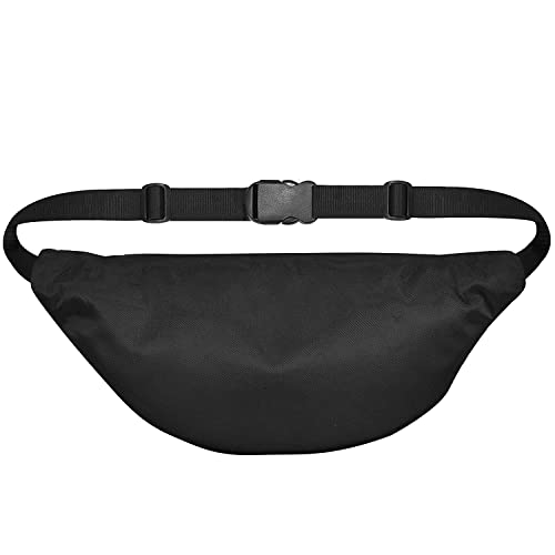 Syutm Unisex Waist Pack Travel Handy Hiking Zip Pouch Elegant Style Document Money Phone Belt Sport Bag Bum Bag for Men and Women Nylon Adjustable Strap (Black) - Image 5