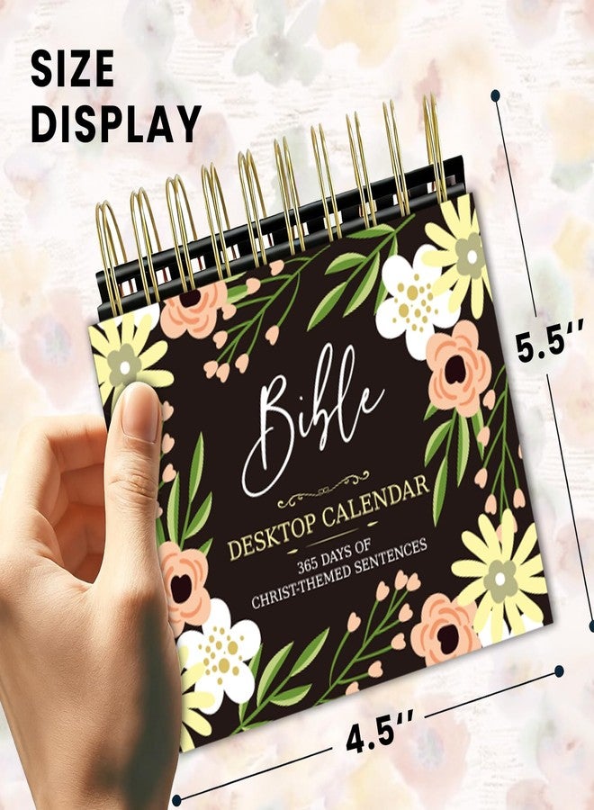 Bomichi 365 Days of Christian Quotes，Beautiful Small 25-26 Flip Desktop Desk Calendar for Planning Organizing School Office Gifts - Image 3