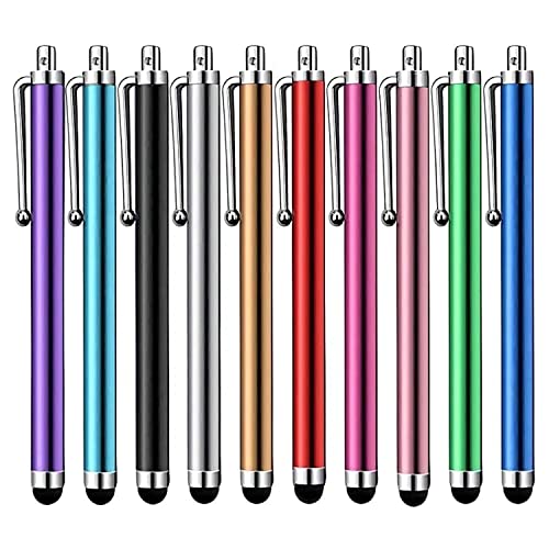 SLKIJDHFB Stylus Pen [10 Pack] Universal Capacitive Touch Screen Pens for Tablets, iPad Mini, iPad Pro, iPad Air, Smartphones, Samsung Galaxy - Multiple Colors - Image 1