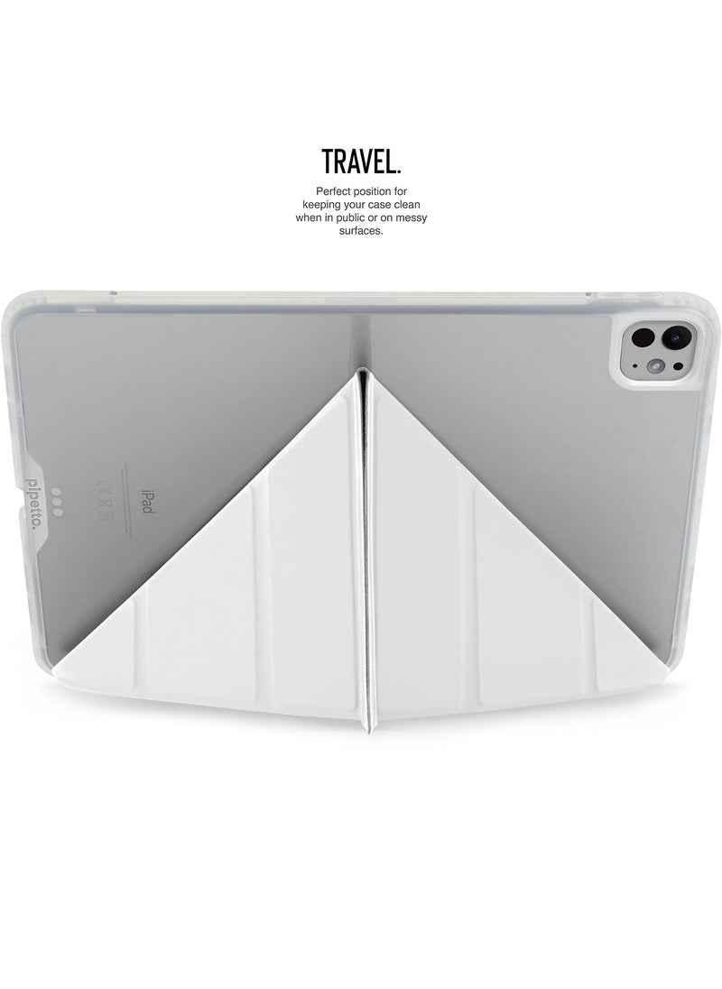 Pipetto - Origami No1 for Apple iPad Pro 13 inch Case (2024) M4 Smart Cover with 5 in 1 Stand - White - Image 1