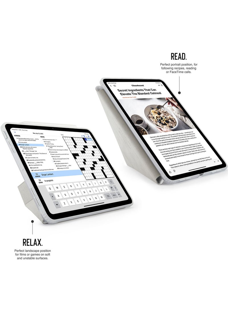 Pipetto - Origami No1 for Apple iPad Pro 13 inch Case (2024) M4 Smart Cover with 5 in 1 Stand - White - Image 1