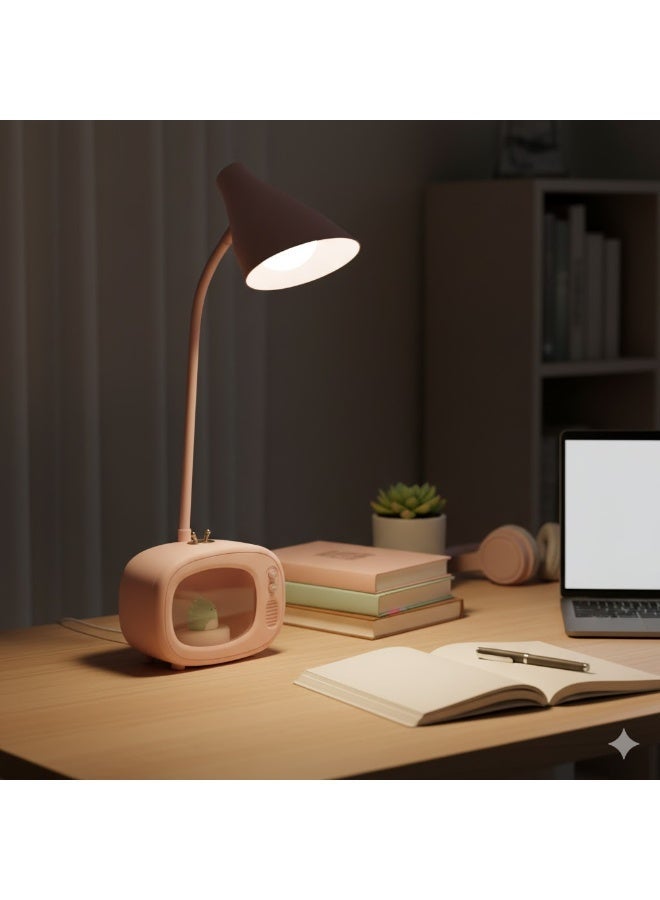 مصباح مكتب ولمبة جانبية بإضاءة مريحة – أباجورة LED متعددة الألوان للقراءة والنوم – إضاءة ليلية هادئة لغرفة النوم والأطفال - Image 2