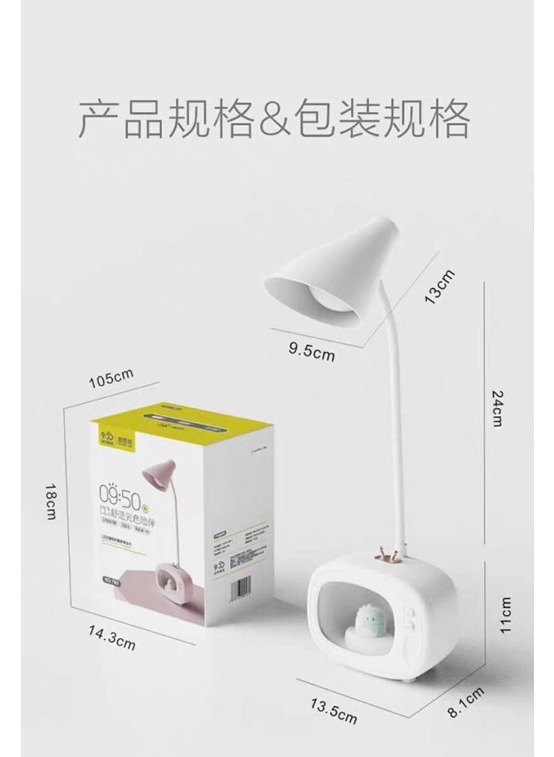 مصباح مكتب ولمبة جانبية بإضاءة مريحة – أباجورة LED متعددة الألوان للقراءة والنوم – إضاءة ليلية هادئة لغرفة النوم والأطفال - Image 5