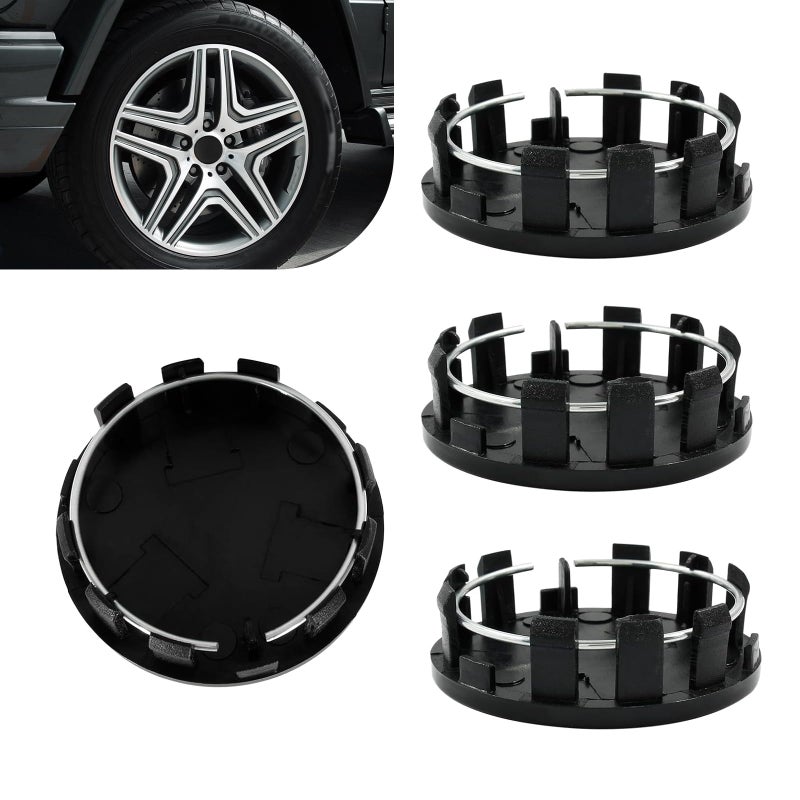 Dogary 4 PCS Car Wheel Hub Center Cap Snapin Tight Fit Wheel Center Hub Cap Cover ScratchResistant Waterproof Rim Exterior Accessories Universal for Most Vehicles Trucks SUVs Black - Image 3