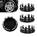 Dogary 4 PCS Car Wheel Hub Center Cap Snapin Tight Fit Wheel Center Hub Cap Cover ScratchResistant Waterproof Rim Exterior Accessories Universal for Most Vehicles Trucks SUVs Black - Image 2