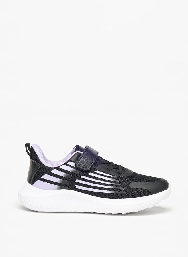 داش Textured Sports Shoes with Hook and Loop Closure