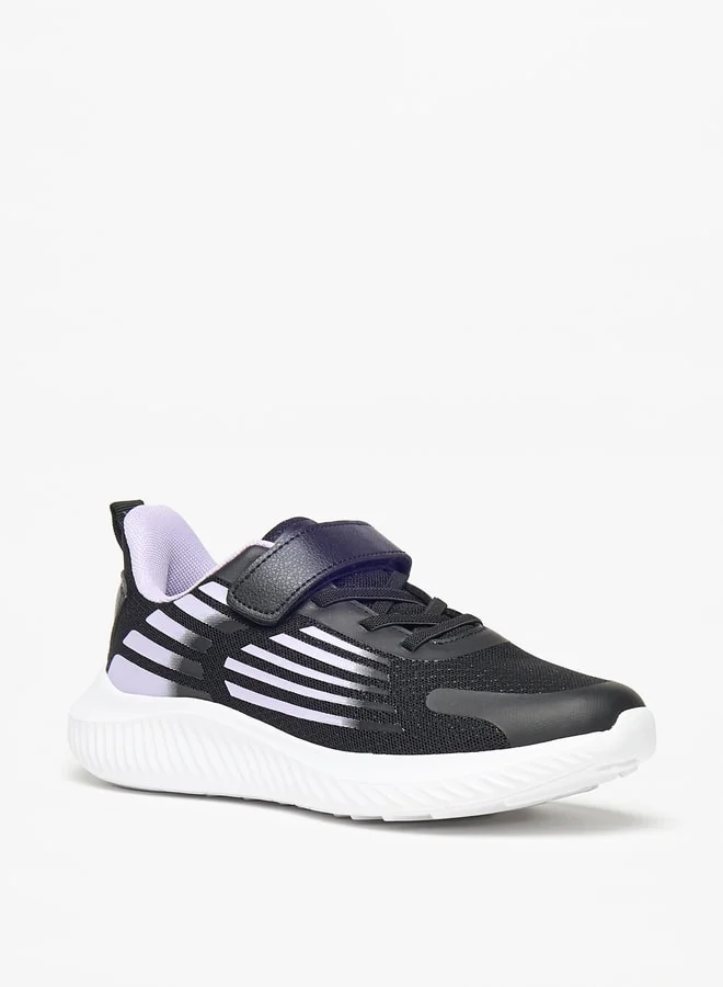 داش Textured Sports Shoes with Hook and Loop Closure