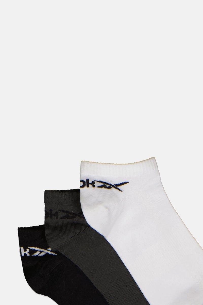 Reebok Men 3 Pairs Brand Logo Low Cut Socks, Multicolor - Image 2