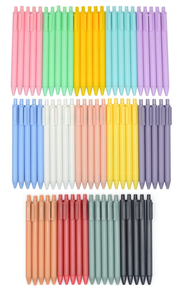 YYaaloa 70pcs Cute Pens Black Gel Ink Pens Retractable 0.5mm Gel Pens Bullet Point Nice Gifts Fun Pens for Kids Girls Boys Women Office School Supplies - Image 1