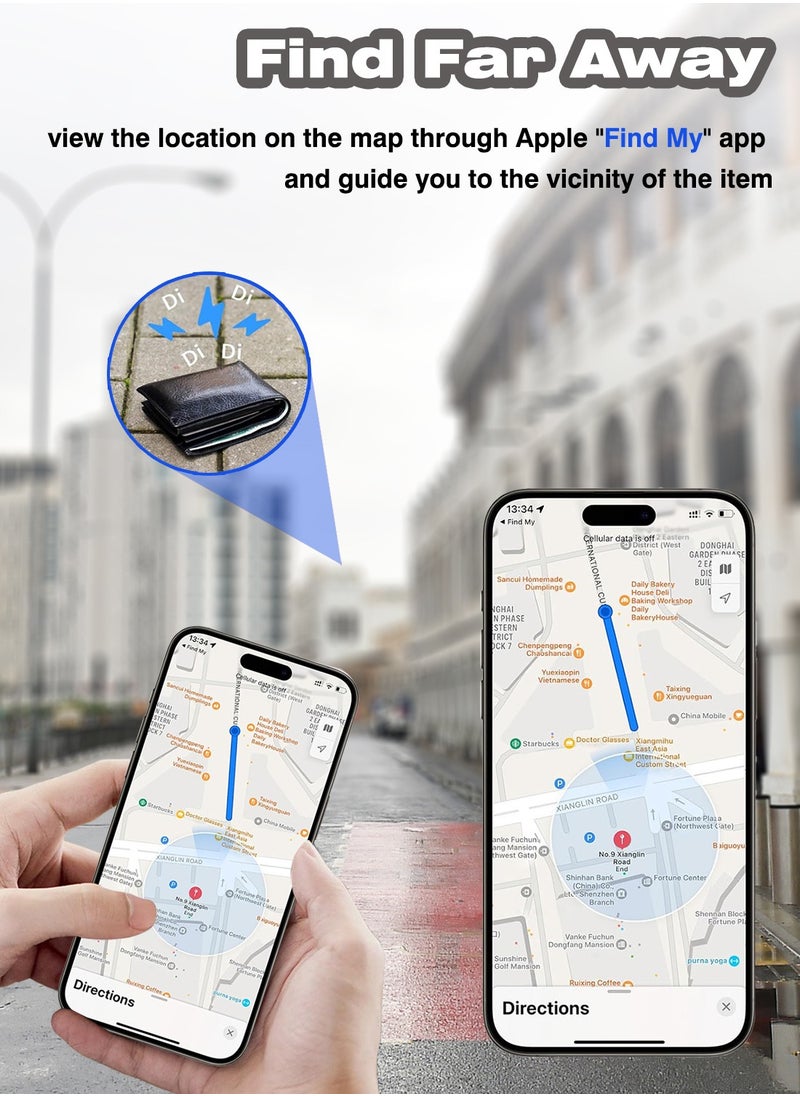 اكس كوبس بطاقة تعقب المحفظة، تعمل مع Apple Find My (iOS فقط)، أداة العثور على المفاتيح، تحديد موقع العناصر للحقائب والمحافظ وجوازات السفر والأمتعة (عبوة واحدة باللون الأسود)  - Image 5