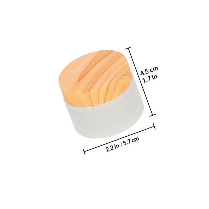 6Pcs Frosted Face Cream Glass Box Reusable Empty Box Cosmetic Sample Holder - Image 2