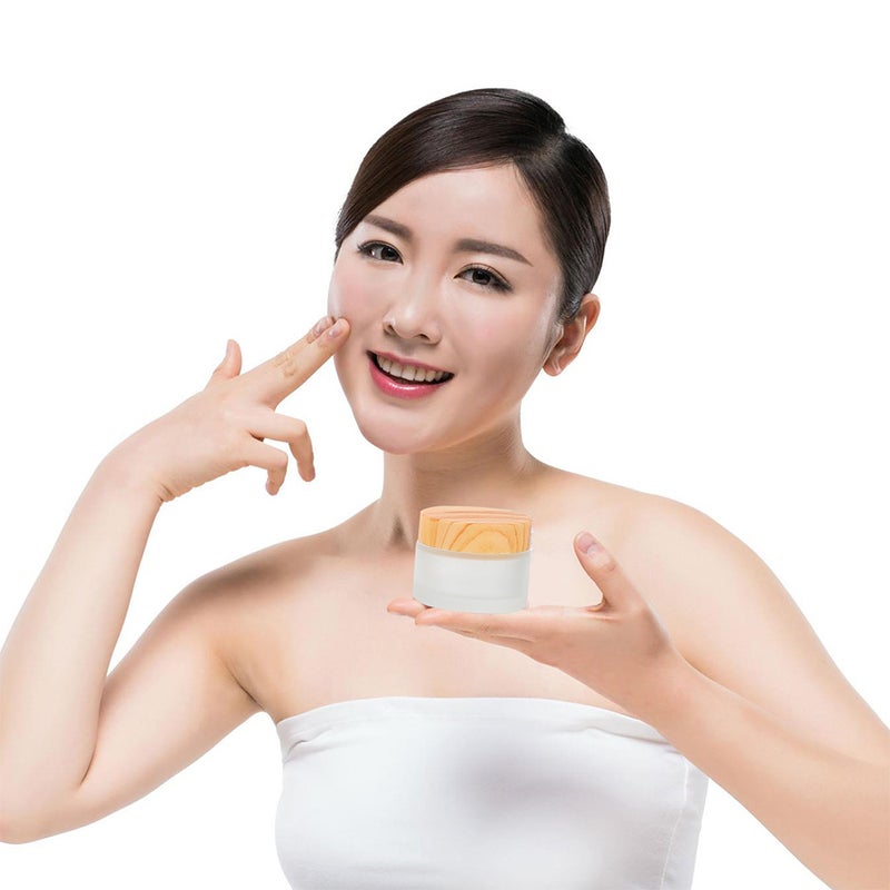 6Pcs Frosted Face Cream Glass Box Reusable Empty Box Cosmetic Sample Holder - Image 5