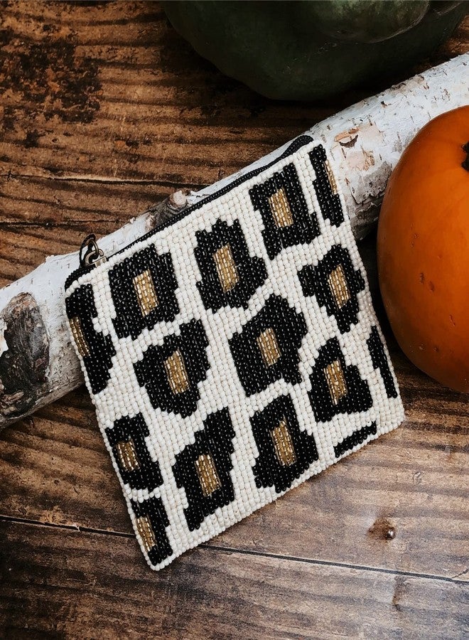 بامبو تردينج محفظة نقود معدنية من مجموعة حقائب نادي بامبو تريدينج، طراز SHCP026، بنقشة جلد النمر، طولها 4 بوصات - Image 2