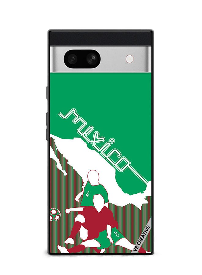 VR CREATIVE Protective Case Cover For Google Pixel 7a Mexico Football Soccer Players Design Multicolour - Image 1
