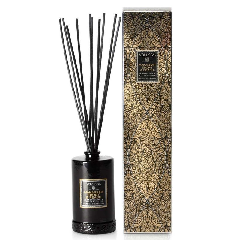 Voluspa Makassar Ebony Peach Fragrant Diffuser 65 oz