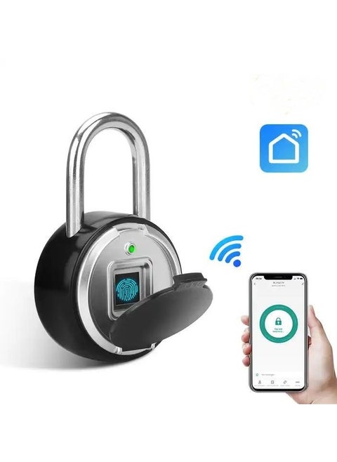 قفل بصمة بلوتوث مع حافظة واقية قفل بصمة ذكي بدون مفتاح مع تطبيق Tuya لخزانة الصالة الرياضية IP65 مقاوم للماء في الهواء الطلق