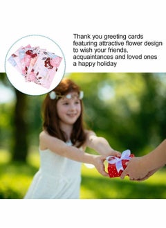 Y&D 6 Sets Thank You Cards Graduation Thanking Creative Flowers Design for Friends Teacher Students with Envelop (36pcs Cards, 36pcs Envelop)  - Image 5