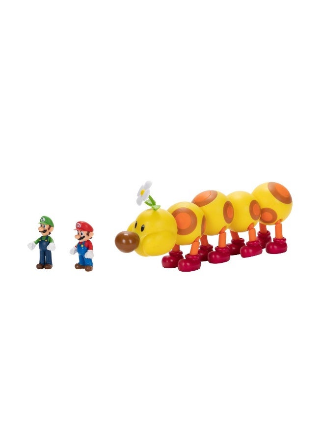 Nintendo Super Mario Wiggler, Mario & Luigi Action Figure Set (Pack of 3) - Image 3