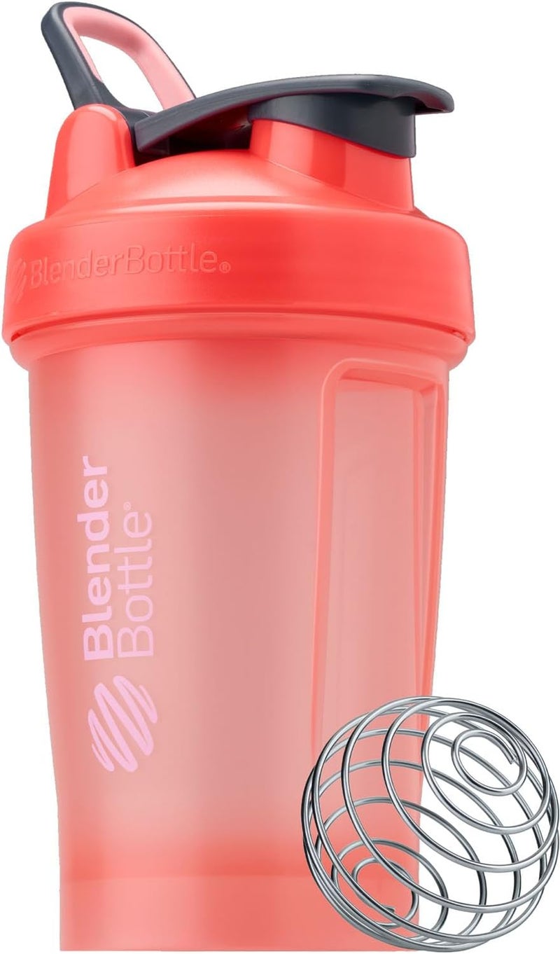 BlenderBottle زجاجة خلط بلندر بوتل كلاسيك V2 مثالية لاهتزازات البروتين وما قبل التمرين سعة 20 أونصة كورال - Image 2