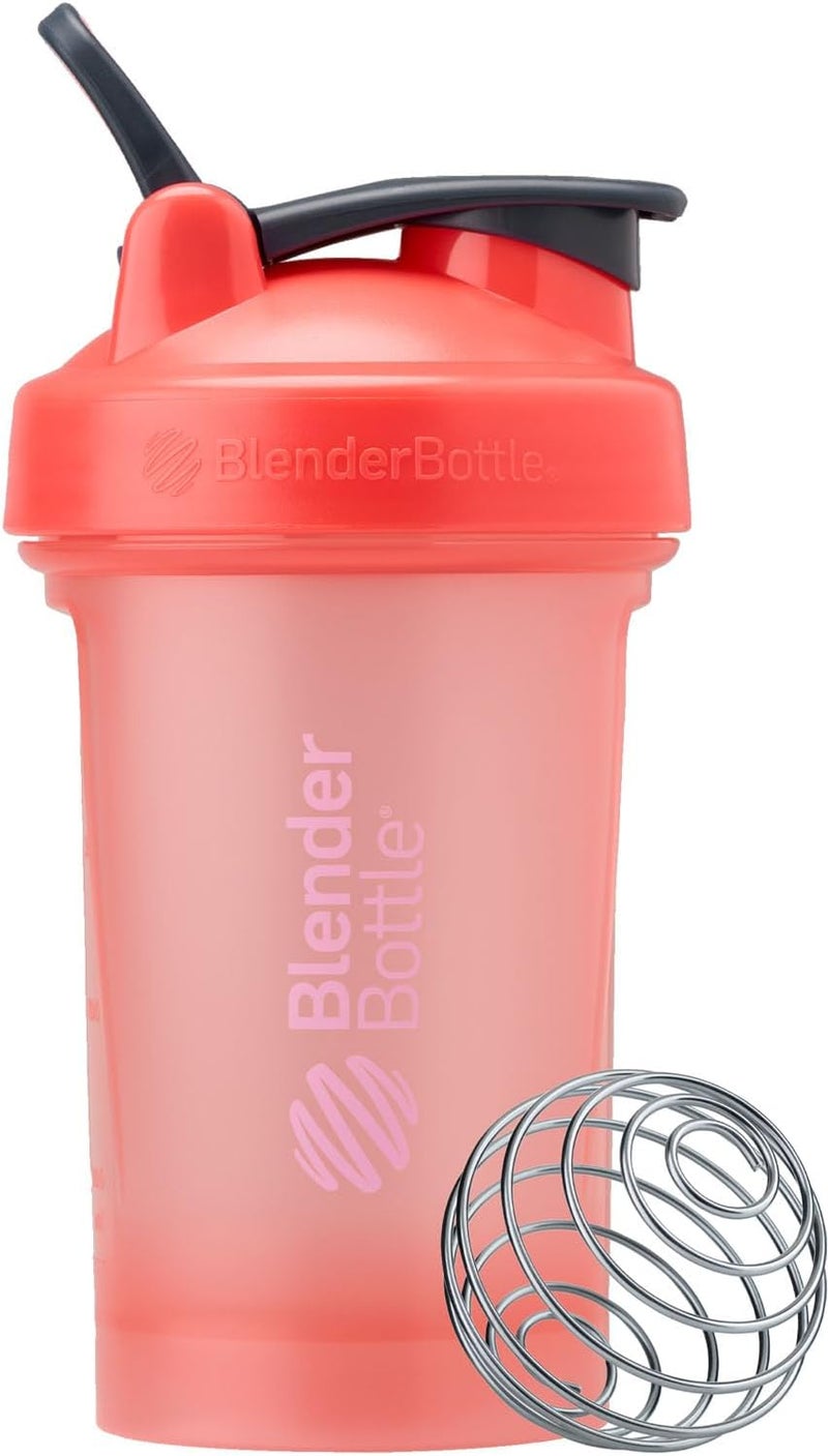 BlenderBottle زجاجة خلط بلندر بوتل كلاسيك V2 مثالية لاهتزازات البروتين وما قبل التمرين سعة 20 أونصة كورال - Image 1