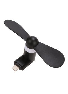 NIBEMINENT Mini USB Fan For Apple Phone Black 10x7x3centimeter 