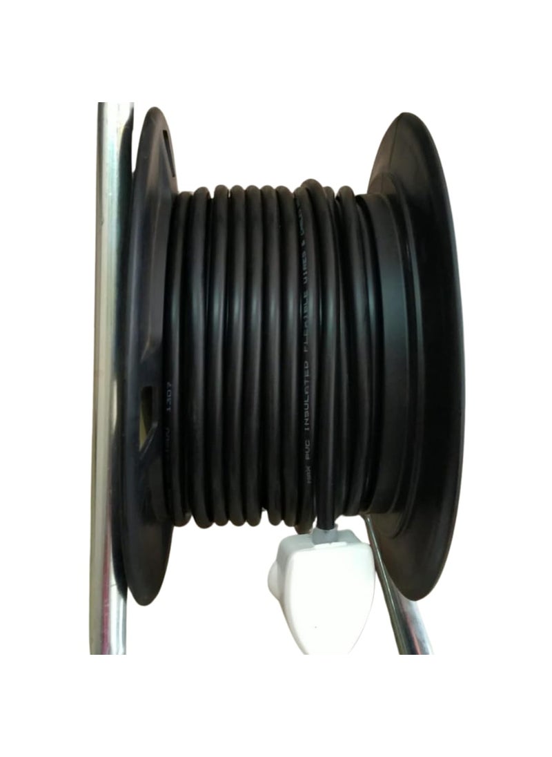 Max MAX Extension Drum 25 Meter Wire (1.5MM, 3 Core Cable)|with Two Universal ISI Marked 6/16 Amps sockets|32 Amp MCB Switch and with Indicator|Cable Reel|Heavy Duty|Extension Cord Reel|  - Image 4