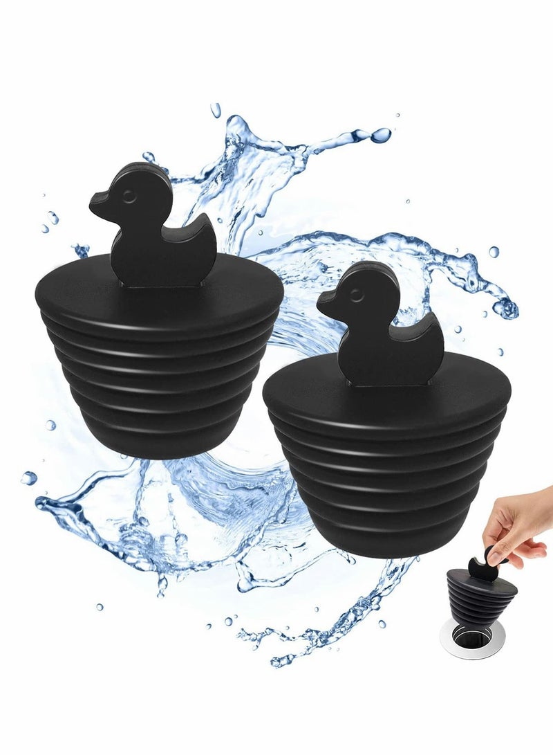 نيبمينينت سدادة حوض الاستحمام العالمي 2 حزمة سدادات دافعة عالمية لحوض وحمام الحمام مصارف المطبخ السيليكون للمطبخ استحمام بالوعة - Image 1