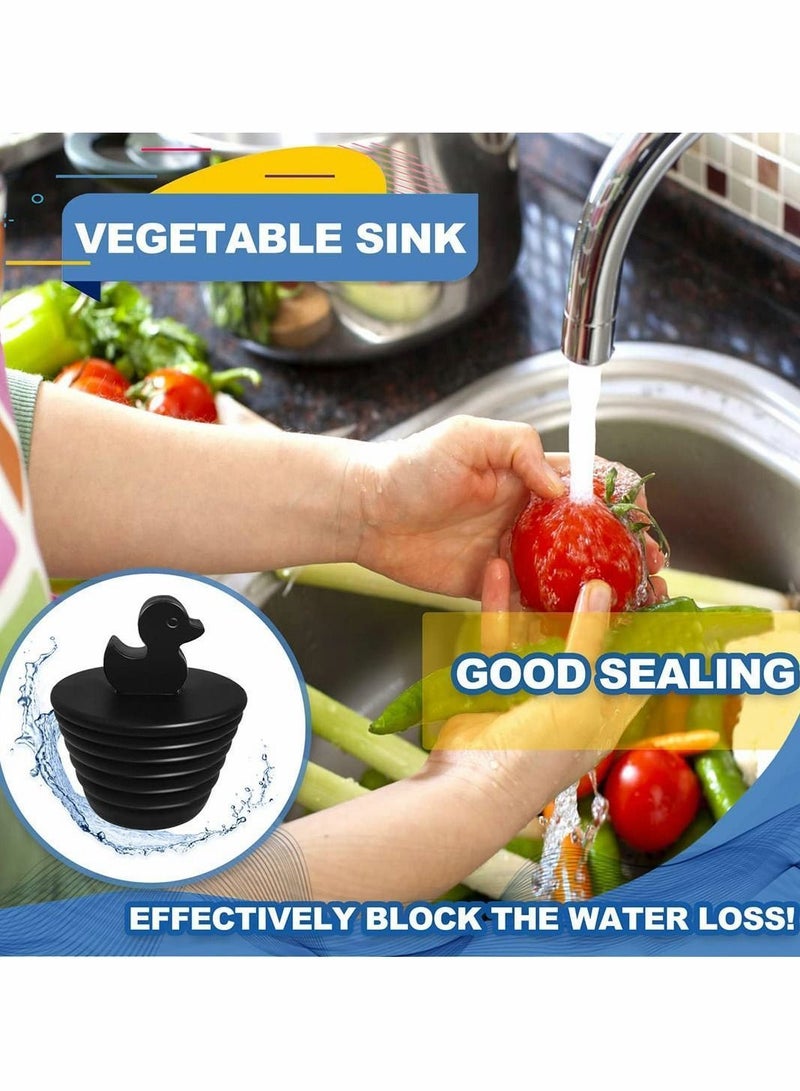نيبمينينت سدادة حوض الاستحمام العالمي 2 حزمة سدادات دافعة عالمية لحوض وحمام الحمام مصارف المطبخ السيليكون للمطبخ استحمام بالوعة - Image 3