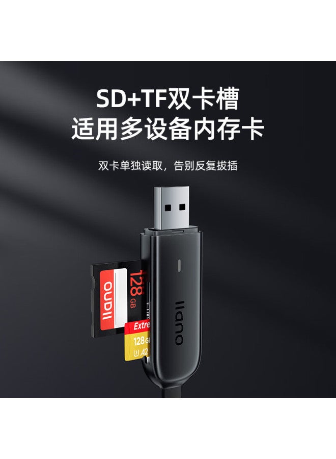 llano Usb 2.0 High-speed Card Reader, Multifunctional Sd/tf Card Reader All-in, Supports Smartphones, Dslr Cameras, Dash Cams, Surveillance Storage Memory Cards - Image 2