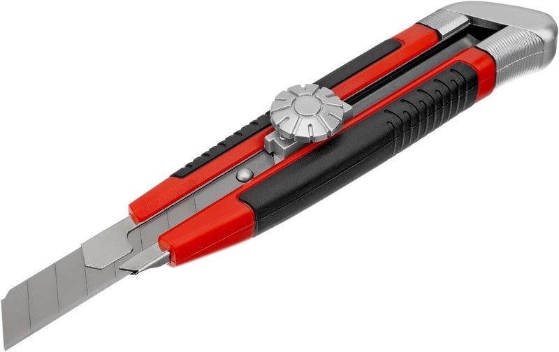 MTX Retractable Utility Knife 18mm – Cutter Blade with Metal Guide & Clamp Screw, Durable Hand Tool for DIY & Workshop - Image 1