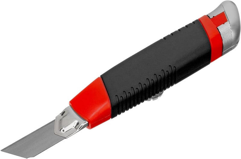 MTX Retractable Utility Knife 18mm – Cutter Blade with Metal Guide & Clamp Screw, Durable Hand Tool for DIY & Workshop - Image 2