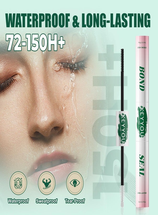 KEYYOU LASH Lash Bond and Seal with Remover, Black Lash Glue Waterproof for Lash Clusters, Long-Lasting Strong Hold DIY Eyelash Glue, Vegan Non-Irritating with Gentle Oil-Based Lash Remover - Image 4