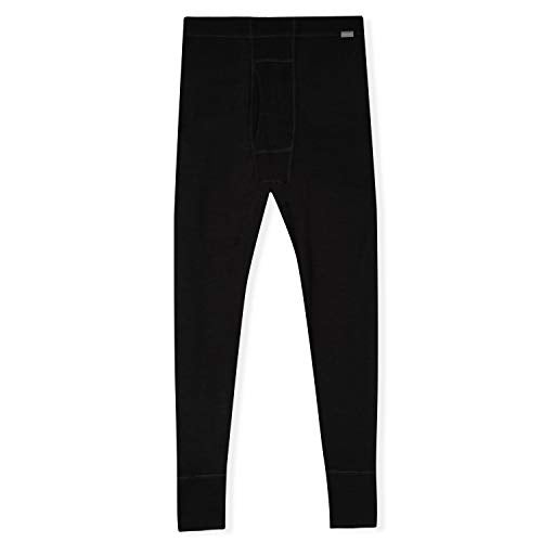 MERIWOOL Mens Base Layer 100% Merino Wool Thermal Pants Black - Image 3