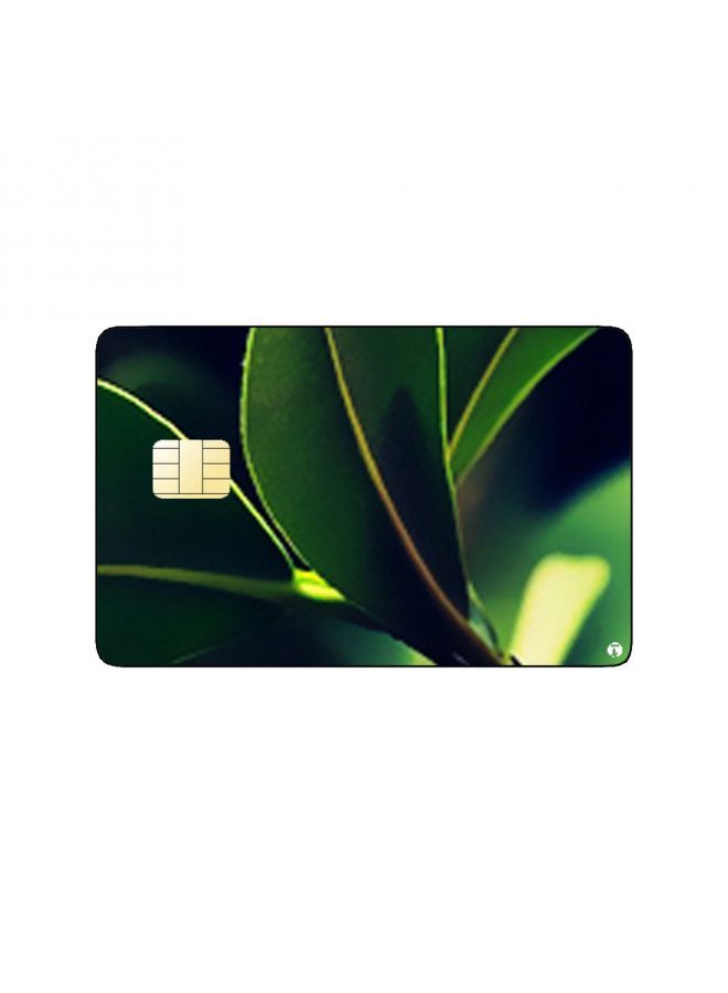 RKN ملصق بطاقة بنكية مطبوع صورة أوراق شجرة جميلة - Image 1