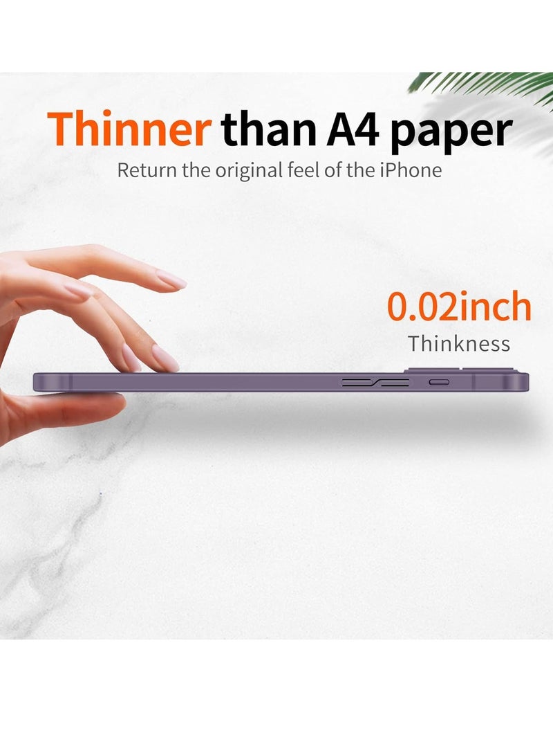 ELTRAZONE Slim Case for iPhone 15 Pro Max – Purple, 0.2mm Thin, Lightweight with Translucent Matte PP Back, Anti-Fingerprints & Yellowing - Image 2