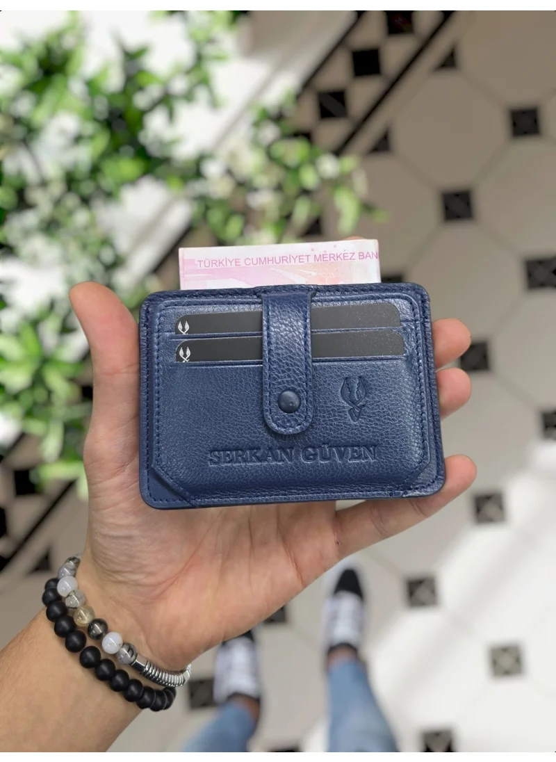 فيسسو 653 Genuine Leather Men's and Women's Credit Card Holder Wallet with Personalized Paper Money Compartment and ID Card Compartment