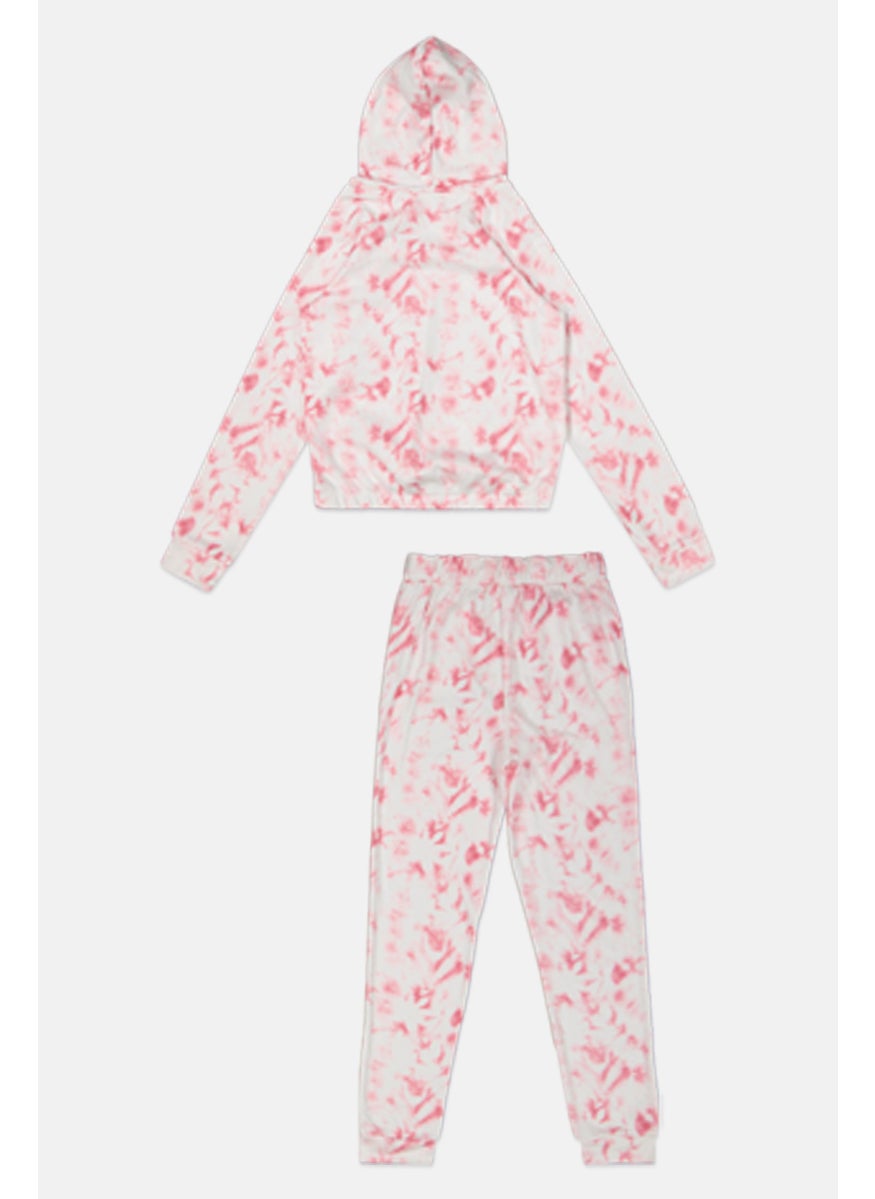 Body Glove Kids Girl 2 Pieces Tie Dye Hoodie And Sweatpants Set, Multicolor  - Image 2