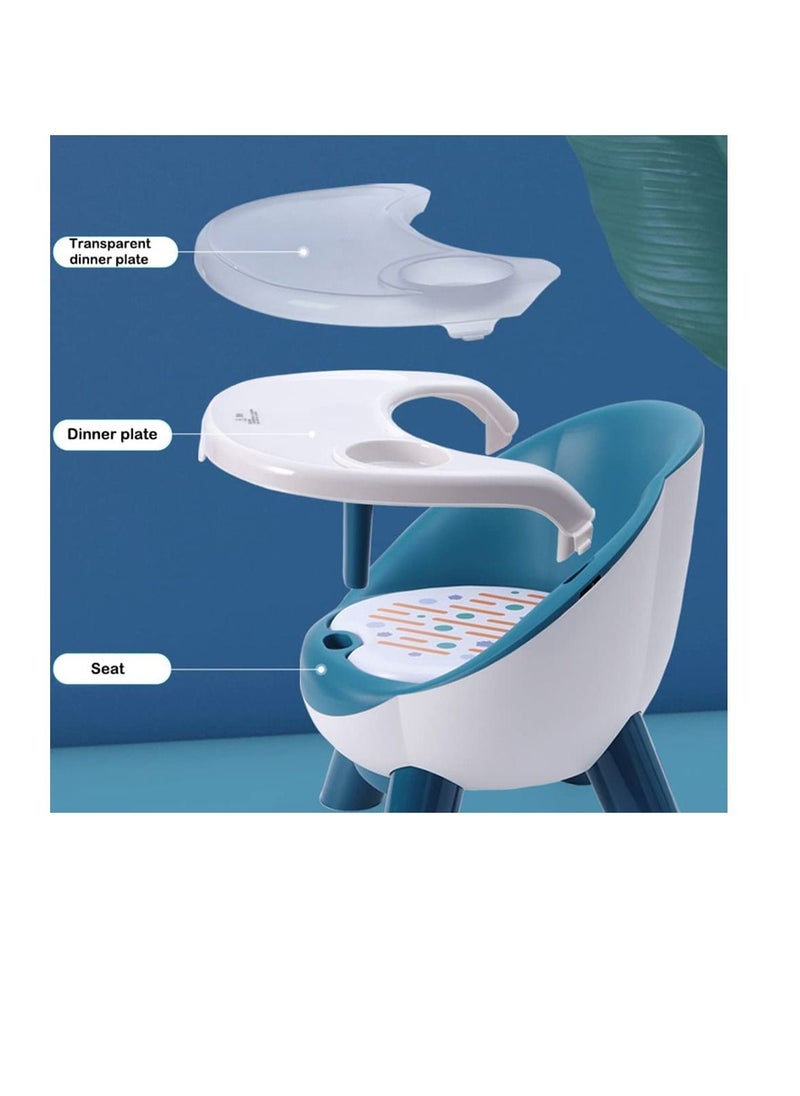 Generic Portable Multifunctional Baby Dining Chair, Mini Kids High Chair Blue  - Image 3