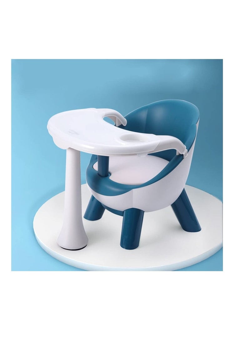 Generic Portable Multifunctional Baby Dining Chair, Mini Kids High Chair Blue  - Image 1