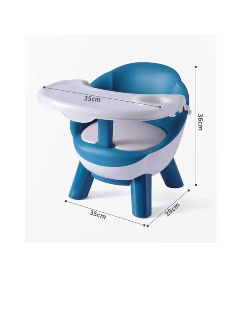 Generic Portable Multifunctional Baby Dining Chair, Mini Kids High Chair Blue  - Image 2